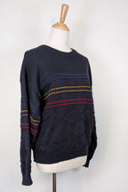 Vintage 90s Sovrano Australia 3D Cable Knit Pure New Wool Jumper Size L