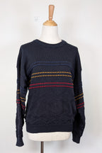 Vintage 90s Sovrano Australia 3D Cable Knit Pure New Wool Jumper Size L