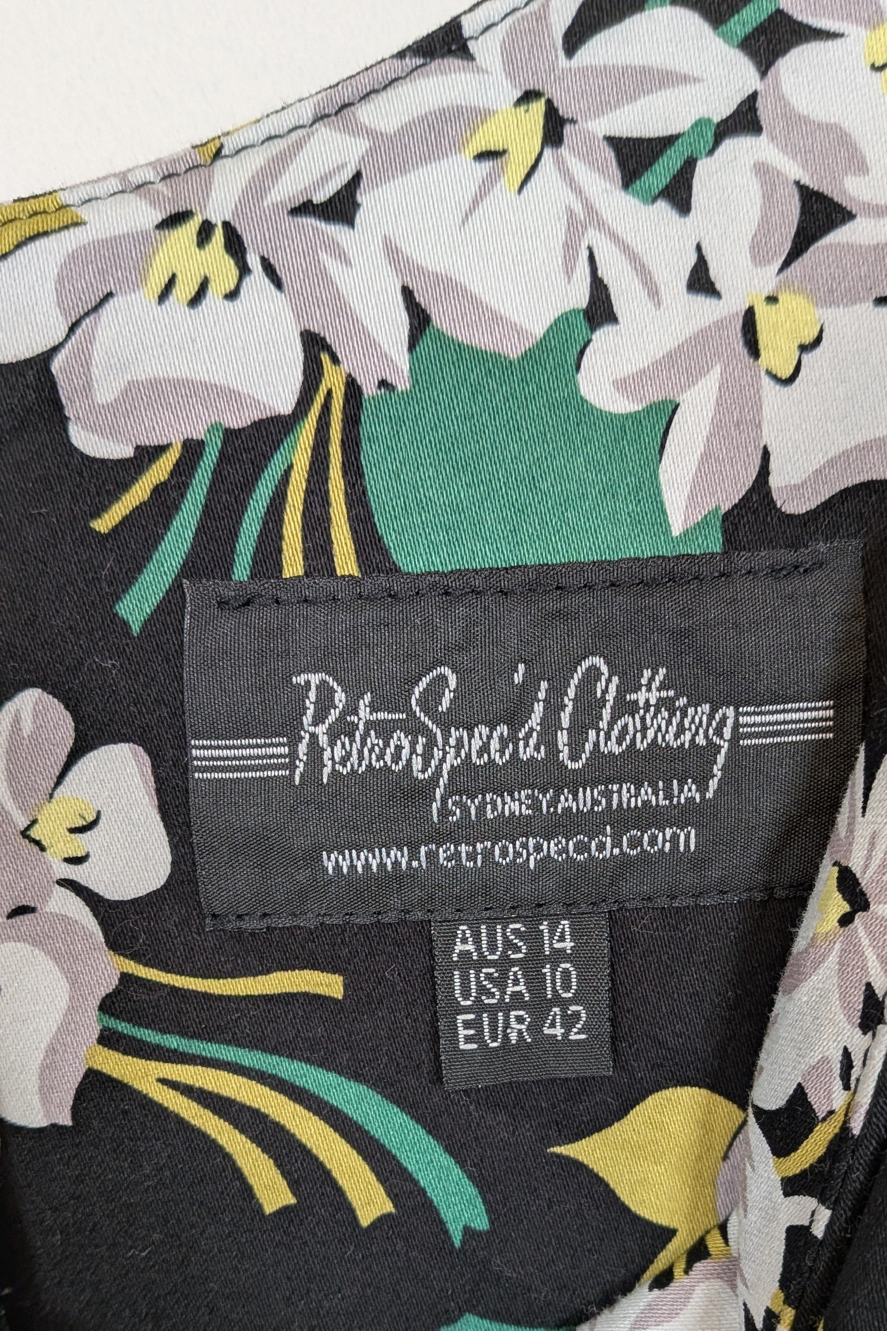 Retrospec'd Empire Floral Fit & Flare Dress Size 14