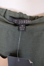 Liz Jordan Designer Collection Tiered Linen Skirt in Dusty Olive Size 18 BNWT RRP $129.99