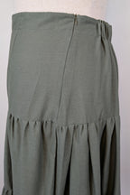 Liz Jordan Designer Collection Tiered Linen Skirt in Dusty Olive Size 18 BNWT RRP $129.99