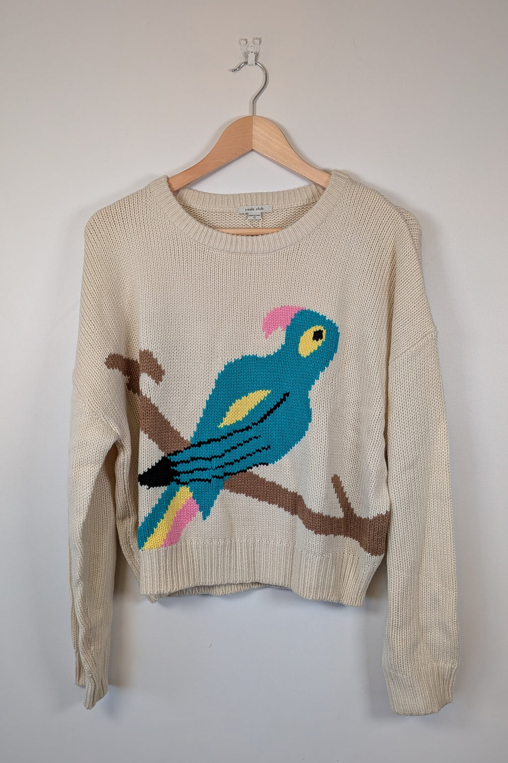 Cools Club Parrot Knit Jumper Size 12 BNWT RRP $169.95