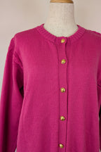 Vintage 80s Casaveen Pink Pure New Wool Cardigan (Made in Tasmania) Size M