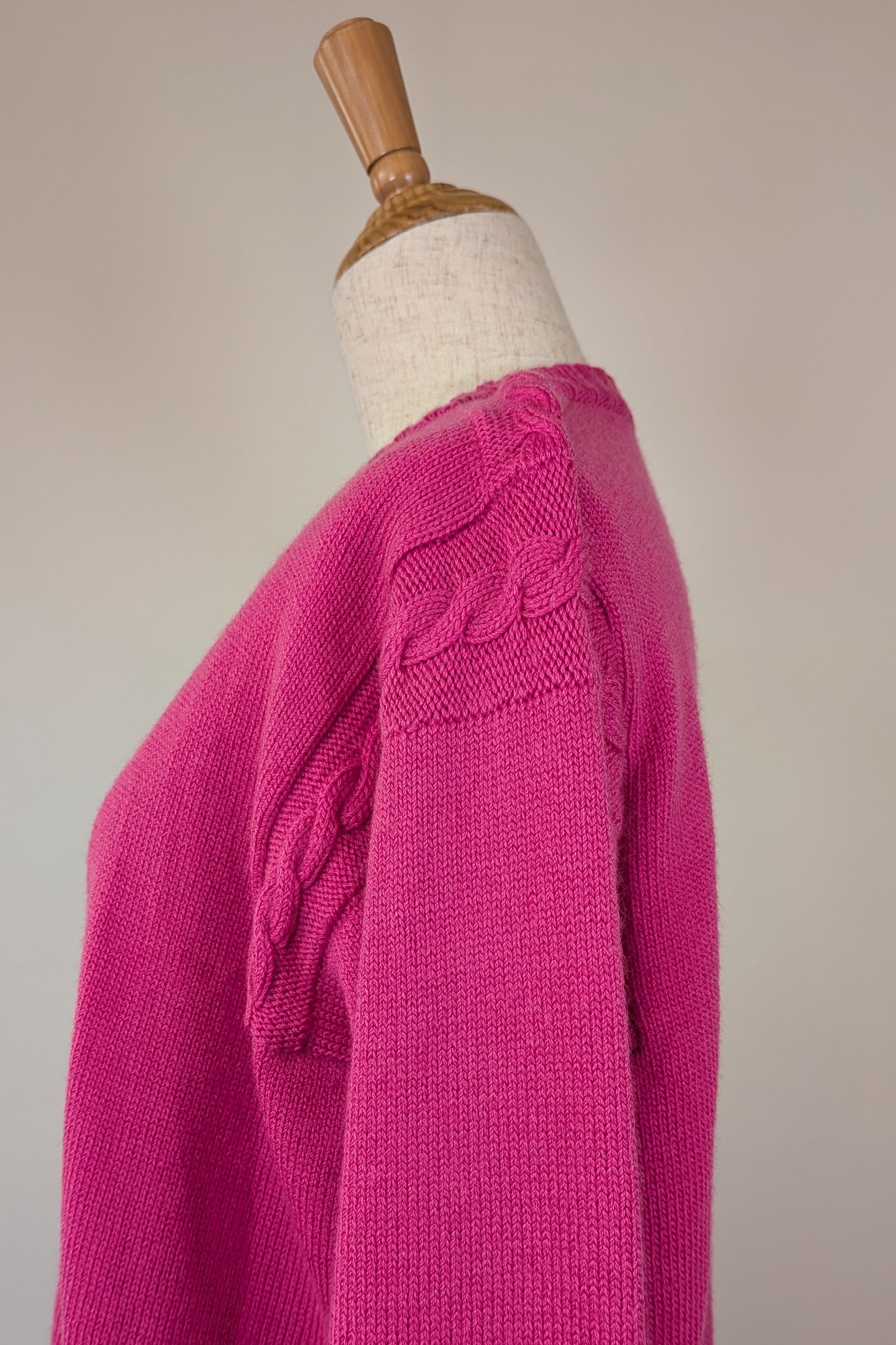 Vintage 80s Casaveen Pink Pure New Wool Cardigan (Made in Tasmania) Size M