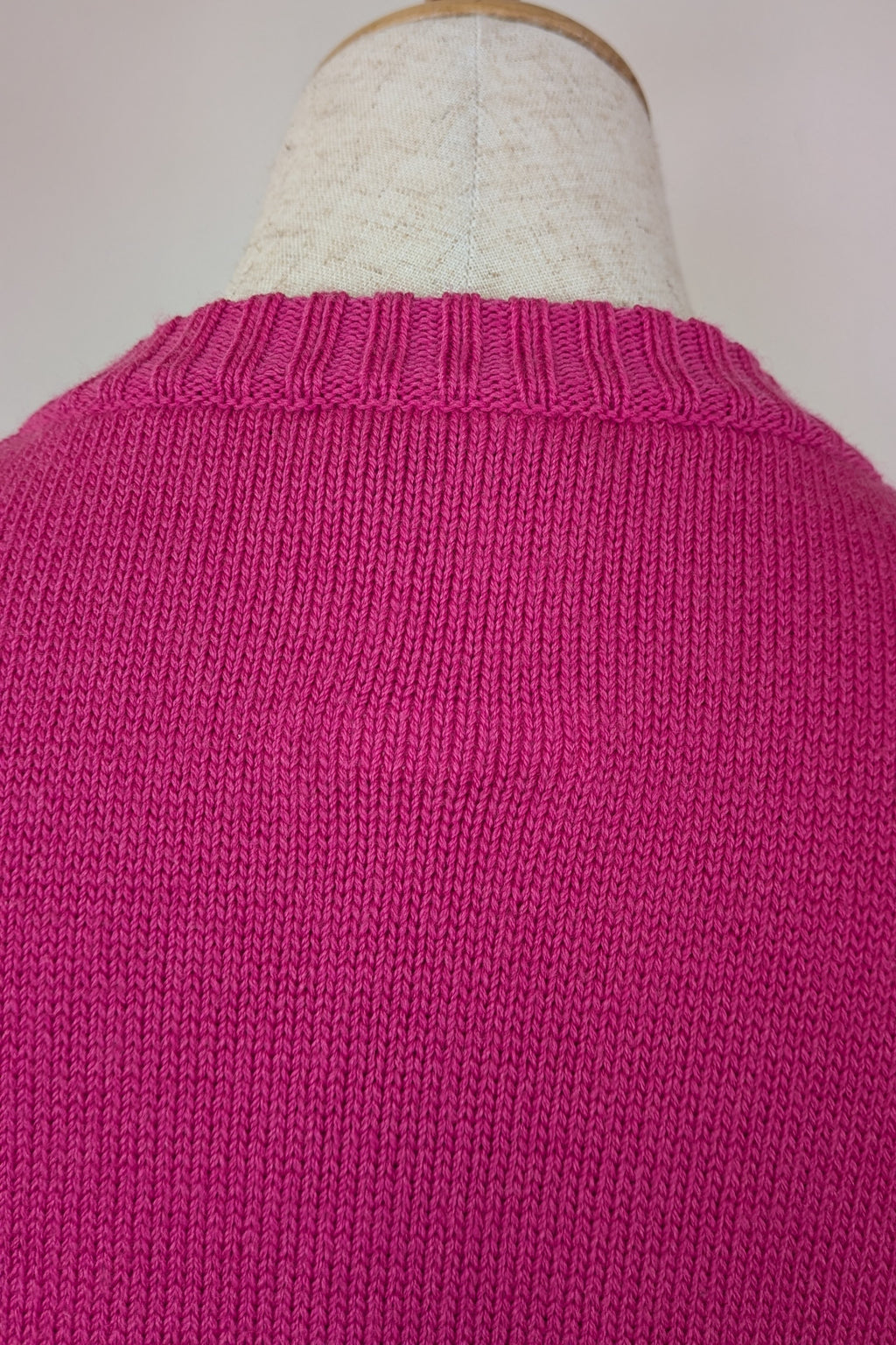 Vintage 80s Casaveen Pink Pure New Wool Cardigan (Made in Tasmania) Size M