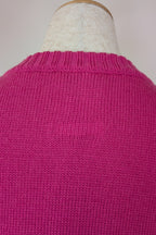 Vintage 80s Casaveen Pink Pure New Wool Cardigan (Made in Tasmania) Size M