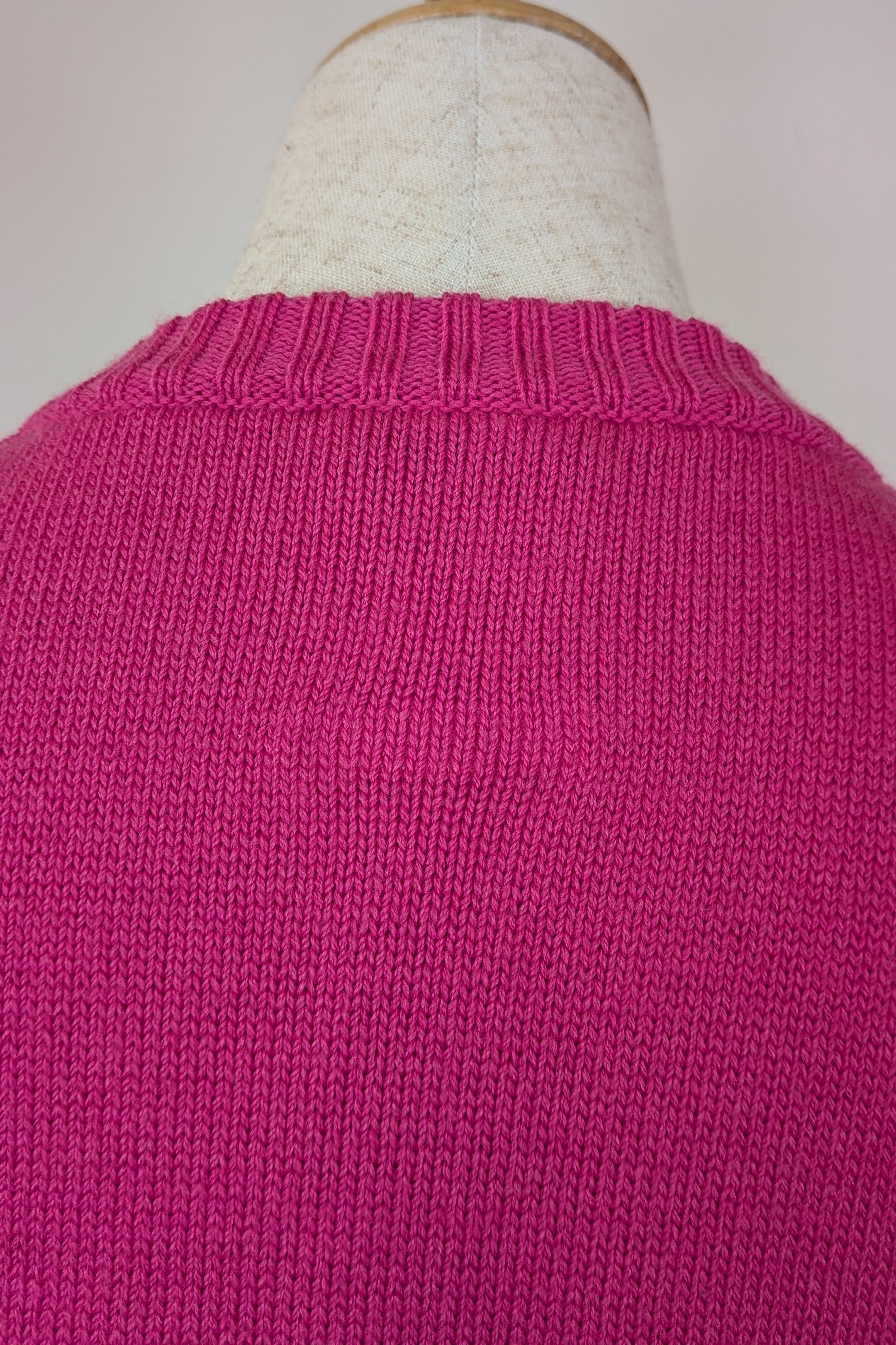 Vintage 80s Casaveen Pink Pure New Wool Cardigan (Made in Tasmania) Size M