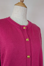 Vintage 80s Casaveen Pink Pure New Wool Cardigan (Made in Tasmania) Size M