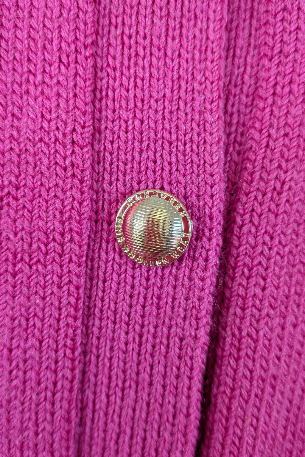 Vintage 80s Casaveen Pink Pure New Wool Cardigan (Made in Tasmania) Size M