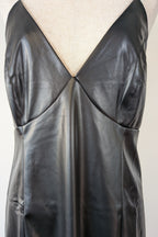 ROMY The Brand Vegan Leather Deep V Neck Midi Dress Size S BNWT RRP $335