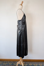 ROMY The Brand Vegan Leather Deep V Neck Midi Dress Size S BNWT RRP $335