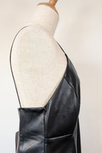 ROMY The Brand Vegan Leather Deep V Neck Midi Dress Size S BNWT RRP $335