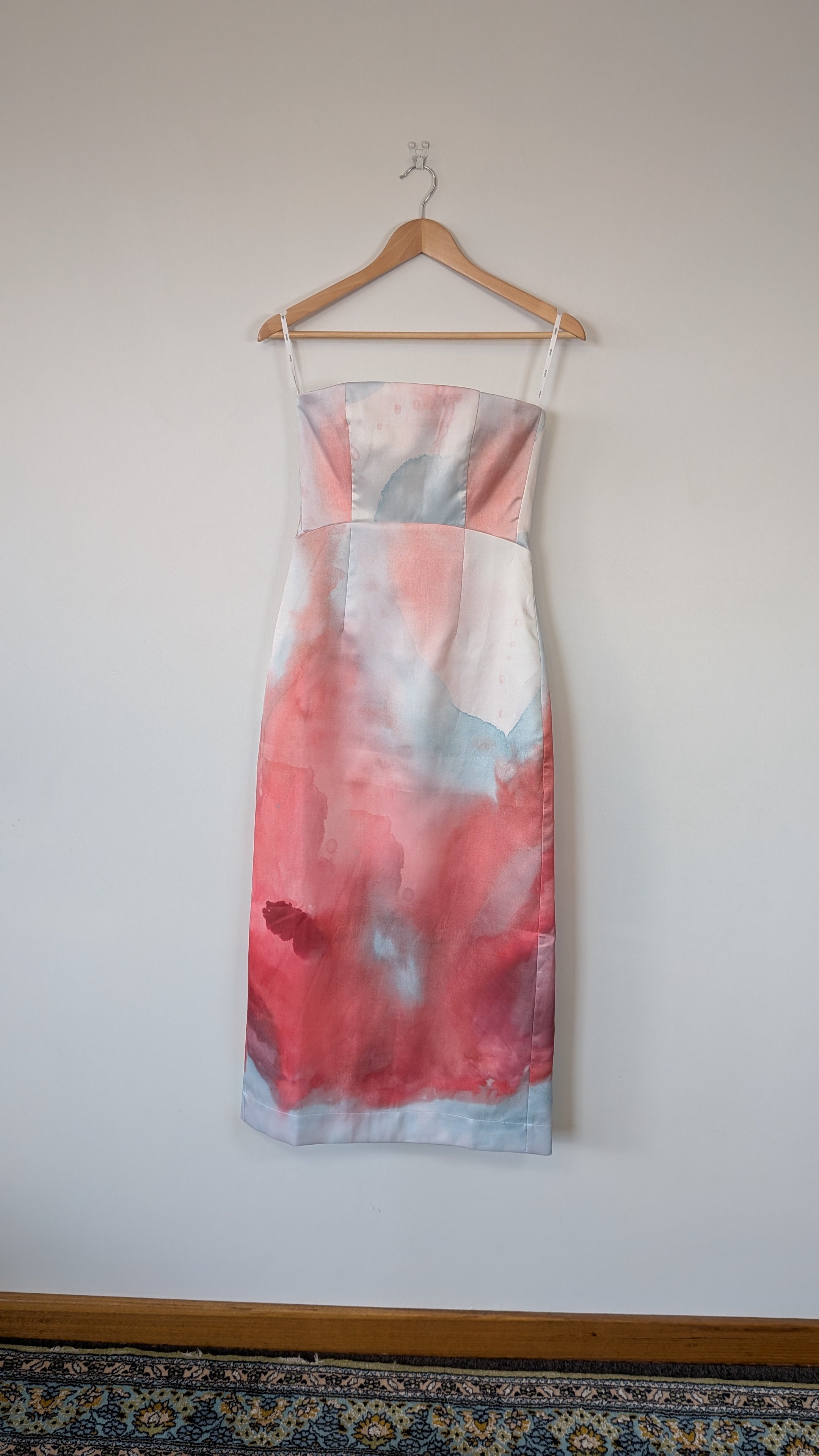 ROMY The Brand x Loralee Jade Strapless Tailored Midi Dress Size S BNWT RRP $319