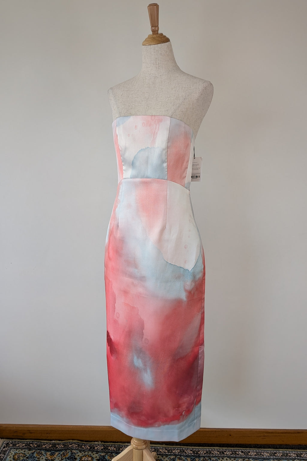 ROMY The Brand x Loralee Jade Strapless Tailored Midi Dress Size S BNWT RRP $319