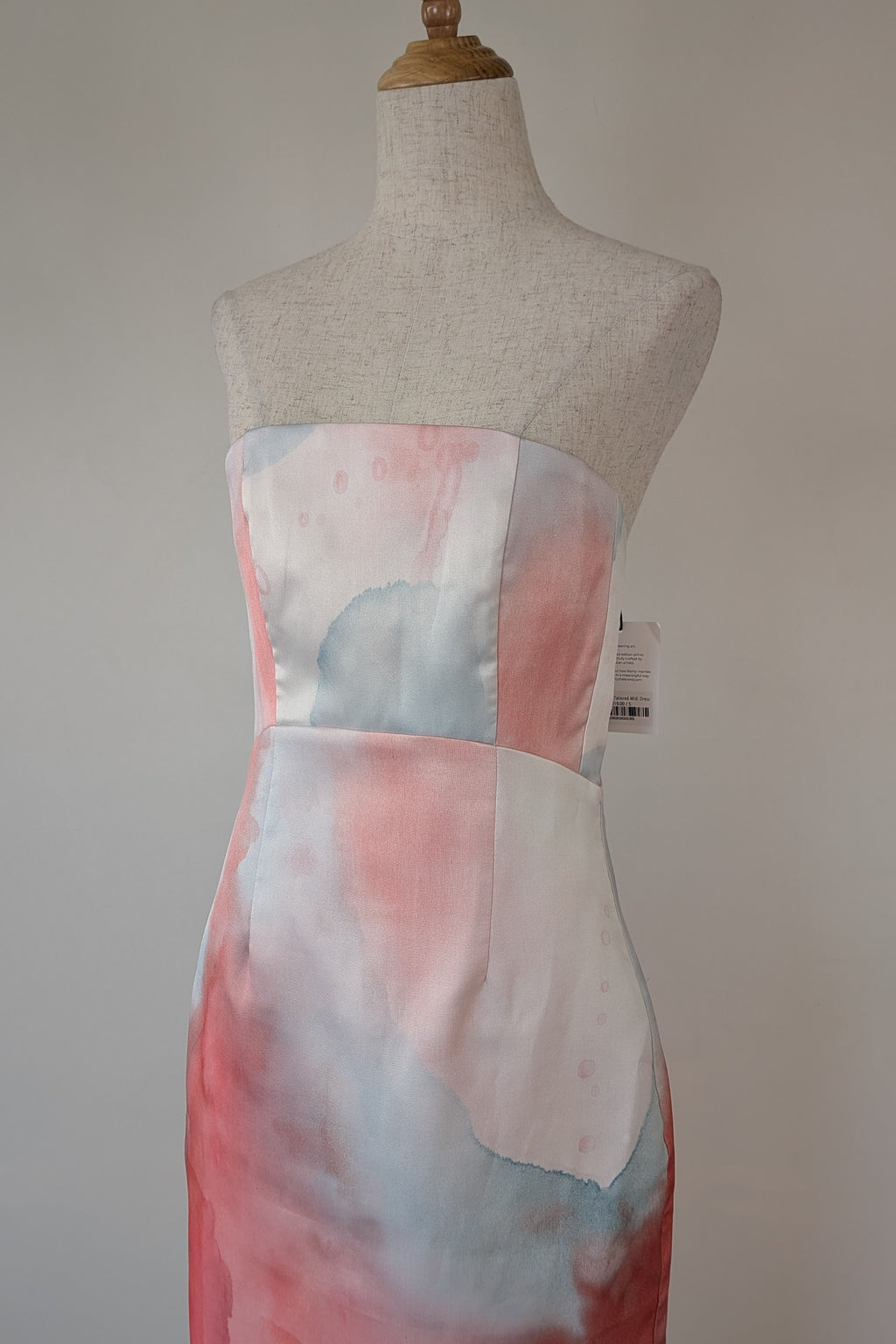 ROMY The Brand x Loralee Jade Strapless Tailored Midi Dress Size S BNWT RRP $319