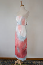 ROMY The Brand x Loralee Jade Strapless Tailored Midi Dress Size S BNWT RRP $319