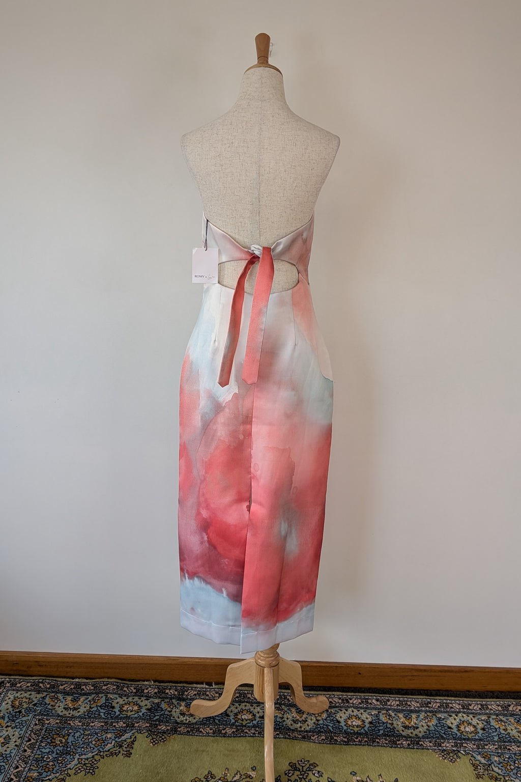 ROMY The Brand x Loralee Jade Strapless Tailored Midi Dress Size S BNWT RRP $319