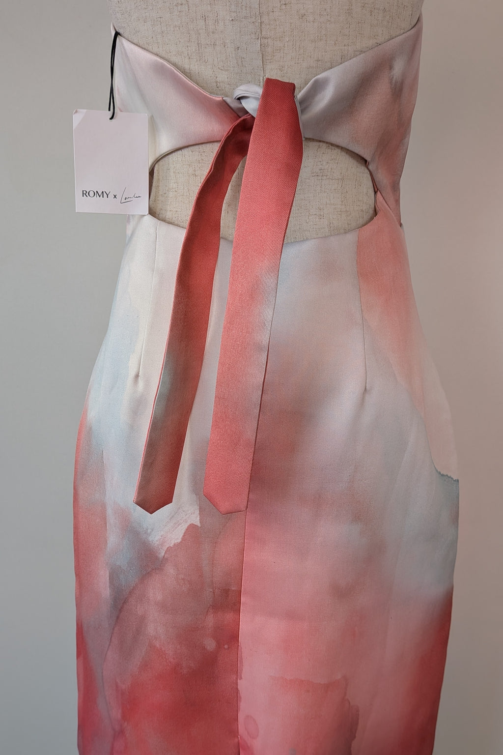 ROMY The Brand x Loralee Jade Strapless Tailored Midi Dress Size S BNWT RRP $319