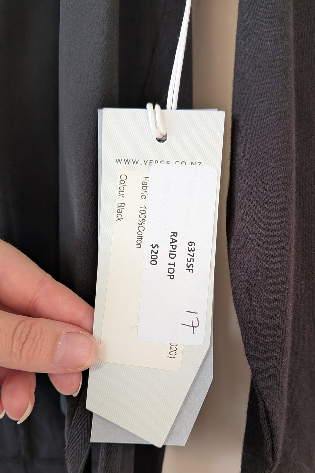 Verge Rapid Top in Black Size S BNWT RRP $200