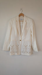 Aje Rosa Broderie Blazer in Ivory Size 10 BNWOT RRP $495