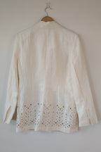 Aje Rosa Broderie Blazer in Ivory Size 10 BNWOT RRP $495