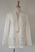 Aje Rosa Broderie Blazer in Ivory Size 10 BNWOT RRP $495