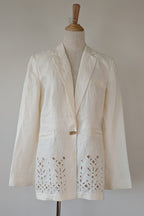 Aje Rosa Broderie Blazer in Ivory Size 10 BNWOT RRP $495