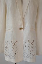 Aje Rosa Broderie Blazer in Ivory Size 10 BNWOT RRP $495