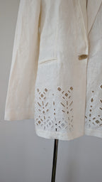 Aje Rosa Broderie Blazer in Ivory Size 10 BNWOT RRP $495