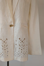 Aje Rosa Broderie Blazer in Ivory Size 10 BNWOT RRP $495