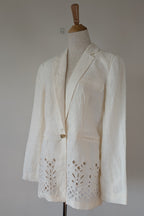 Aje Rosa Broderie Blazer in Ivory Size 10 BNWOT RRP $495
