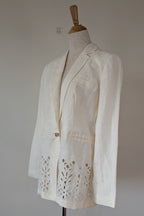 Aje Rosa Broderie Blazer in Ivory Size 10 BNWOT RRP $495
