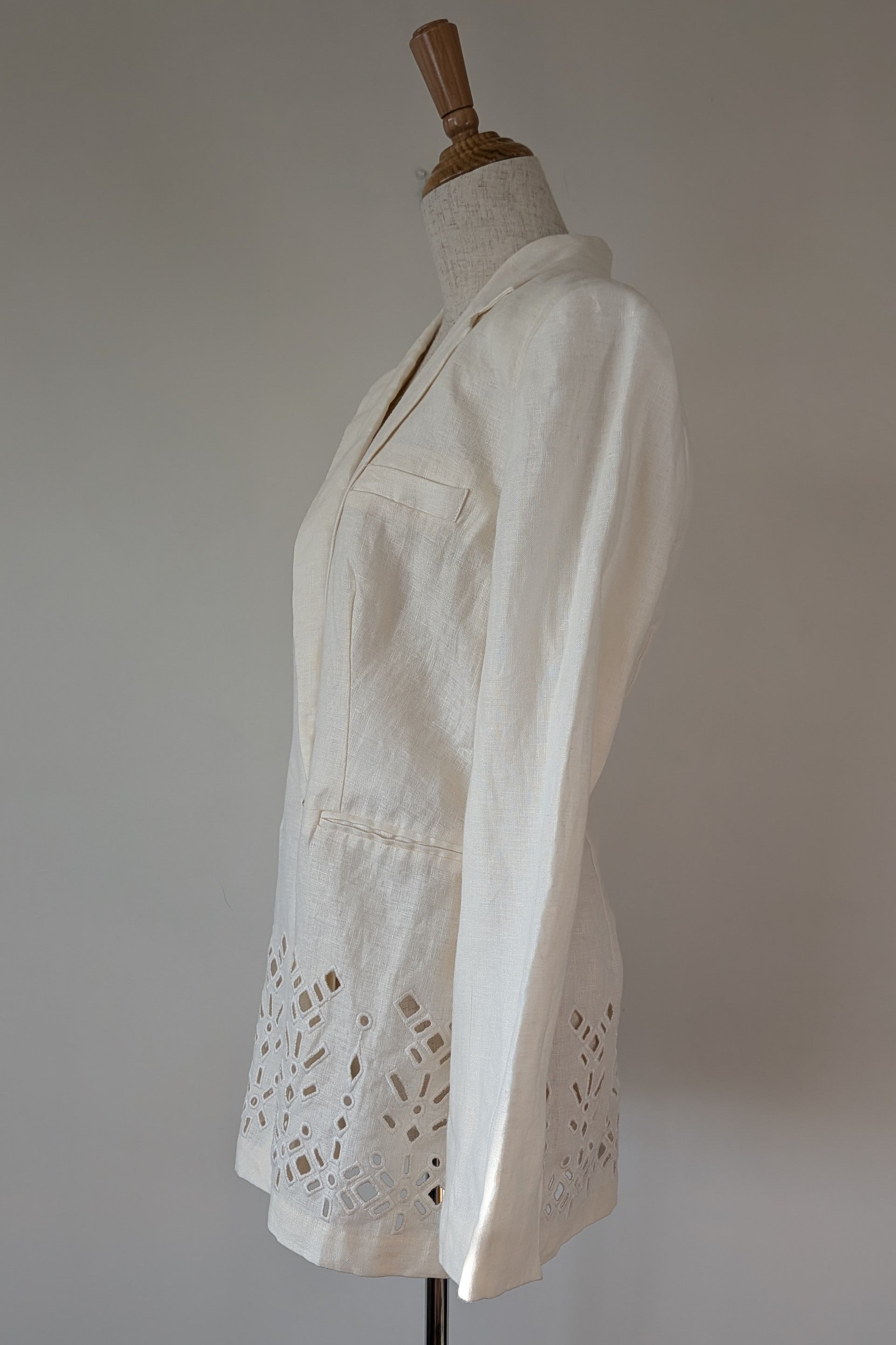 Aje Rosa Broderie Blazer in Ivory Size 10 BNWOT RRP $495