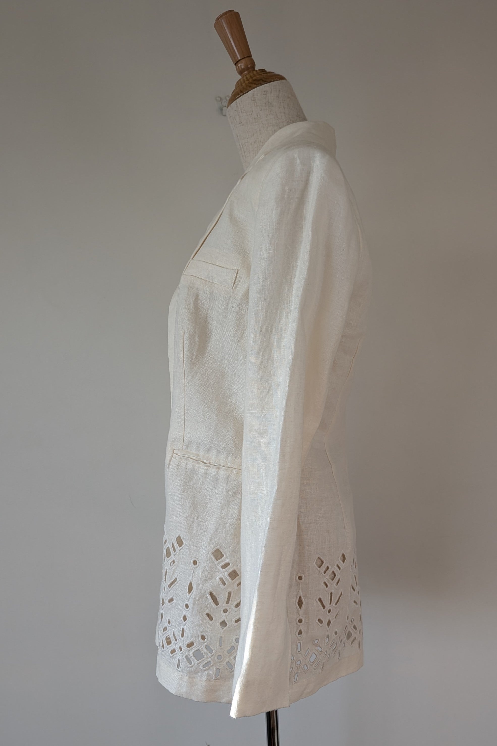 Aje Rosa Broderie Blazer in Ivory Size 10 BNWOT RRP $495