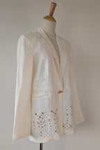 Aje Rosa Broderie Blazer in Ivory Size 10 BNWOT RRP $495