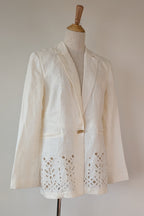 Aje Rosa Broderie Blazer in Ivory Size 10 BNWOT RRP $495