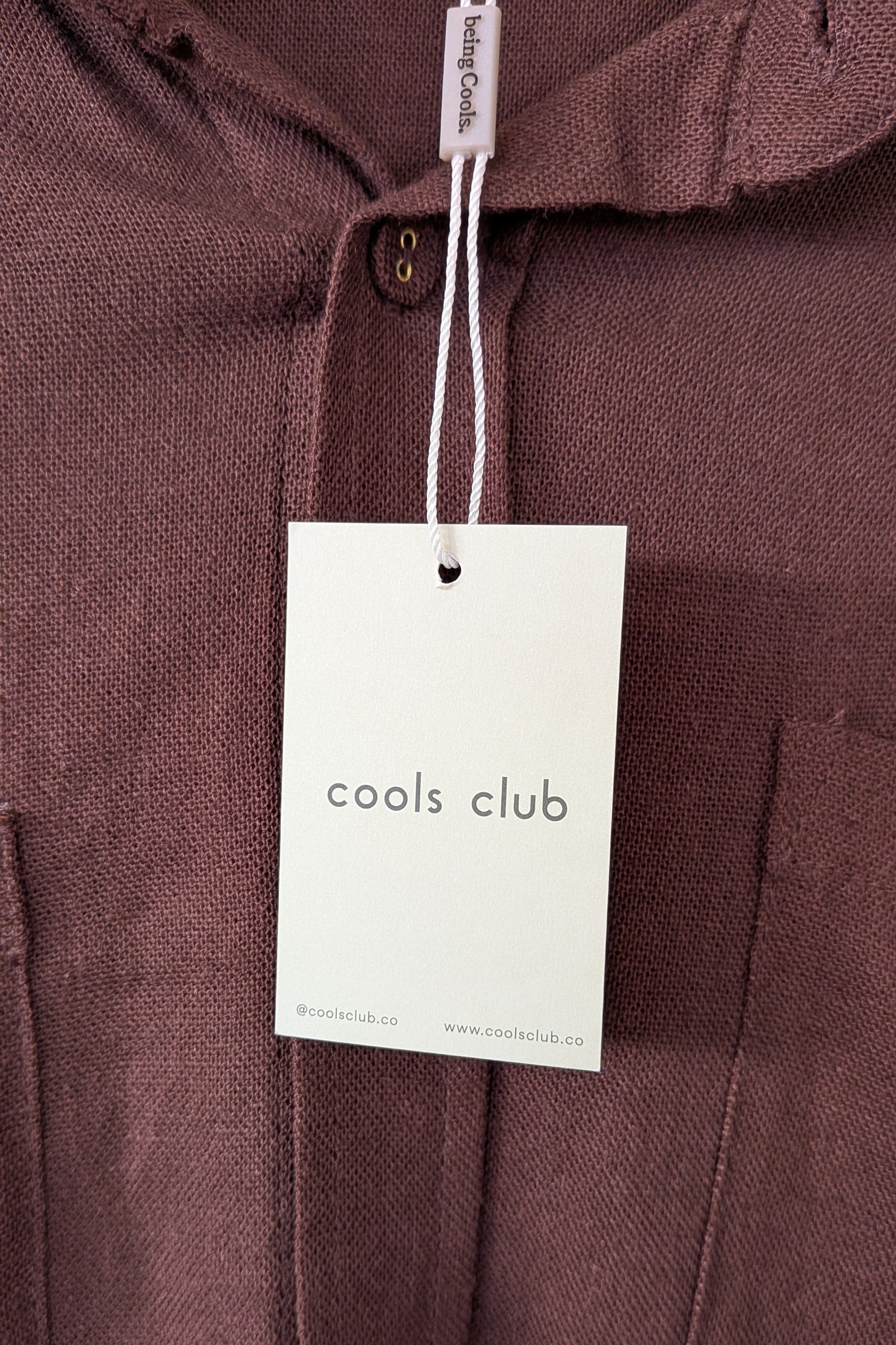 Cools Club Aries Shirt in Coffee Linen Size 14 BNWT RRP $129