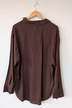 Cools Club Aries Shirt in Coffee Linen Size 14 BNWT RRP $129