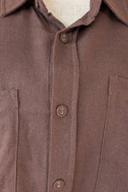 Cools Club Aries Shirt in Coffee Linen Size 14 BNWT RRP $129