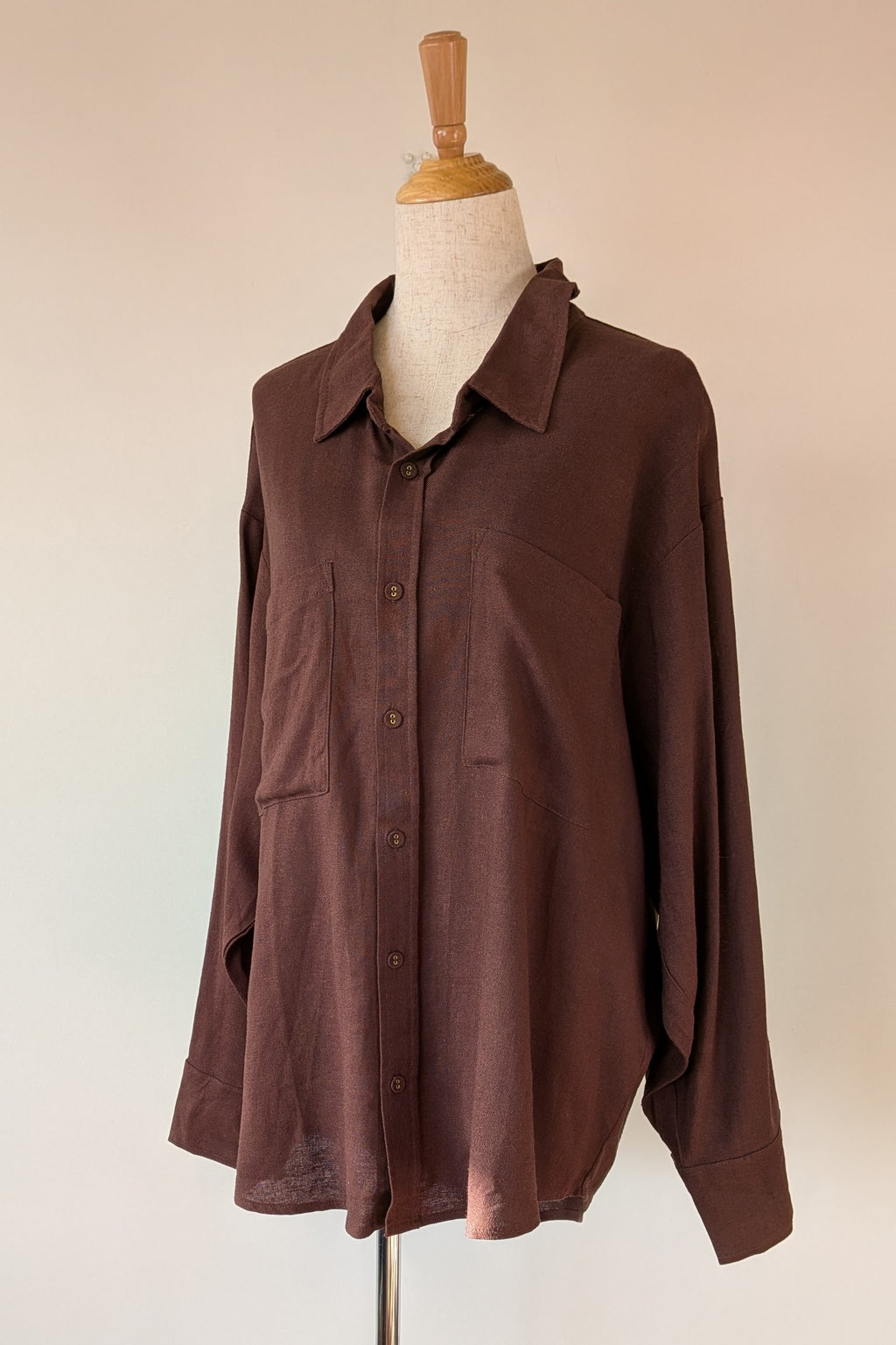 Cools Club Aries Shirt in Coffee Linen Size 14 BNWT RRP $129