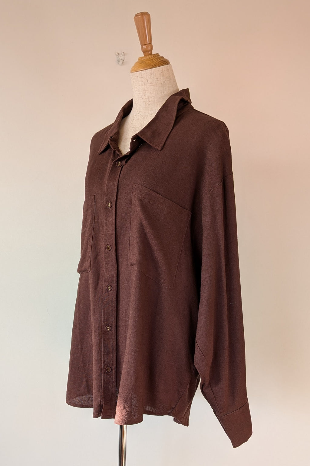 Cools Club Aries Shirt in Coffee Linen Size 14 BNWT RRP $129