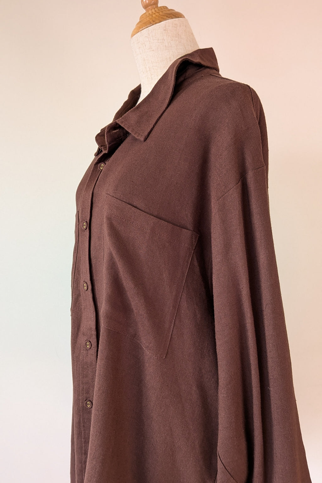 Cools Club Aries Shirt in Coffee Linen Size 14 BNWT RRP $129