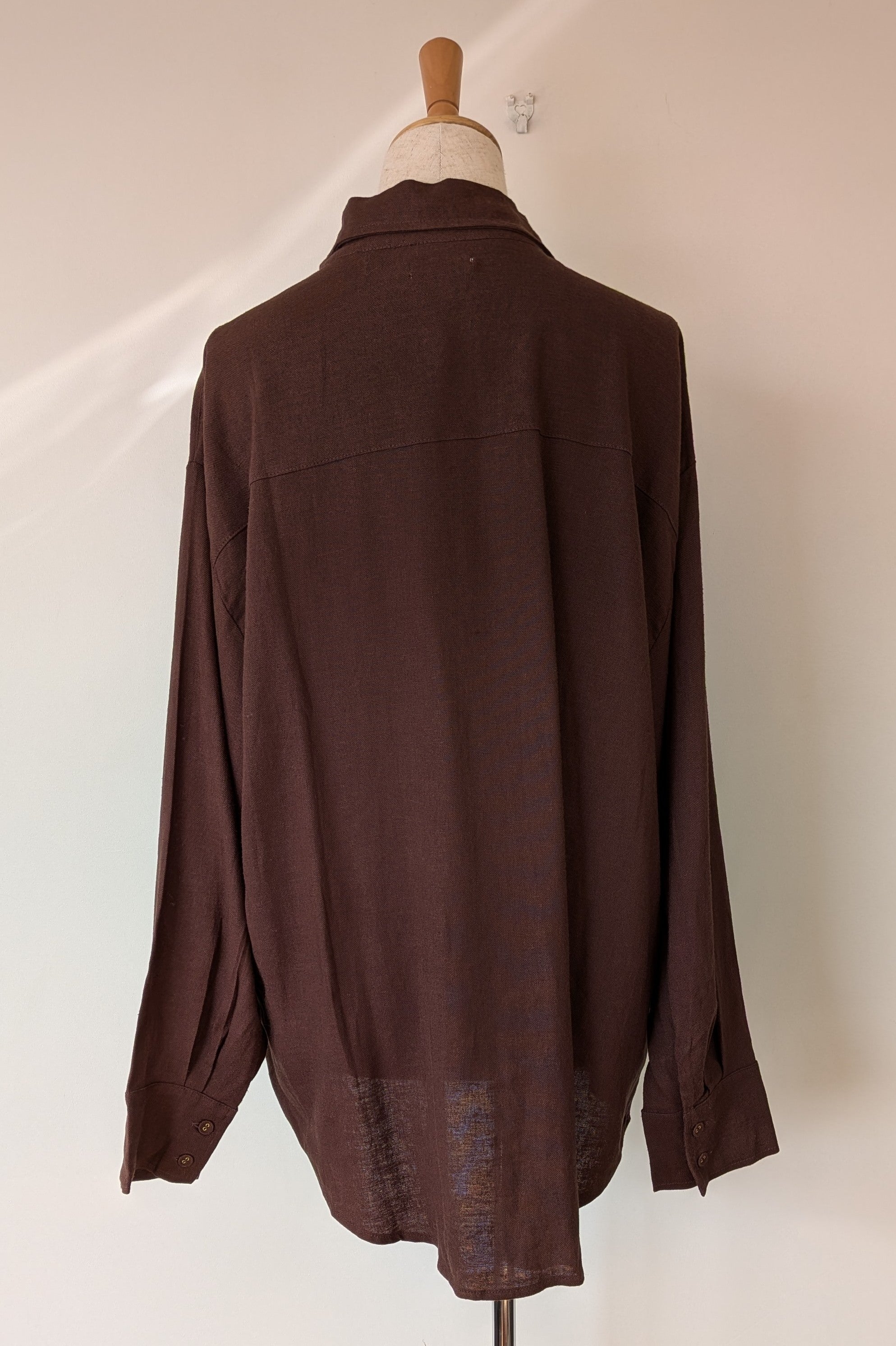 Cools Club Aries Shirt in Coffee Linen Size 14 BNWT RRP $129