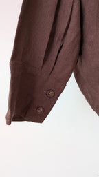 Cools Club Aries Shirt in Coffee Linen Size 14 BNWT RRP $129