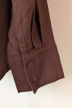 Cools Club Aries Shirt in Coffee Linen Size 14 BNWT RRP $129