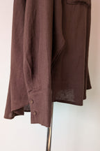 Cools Club Aries Shirt in Coffee Linen Size 14 BNWT RRP $129