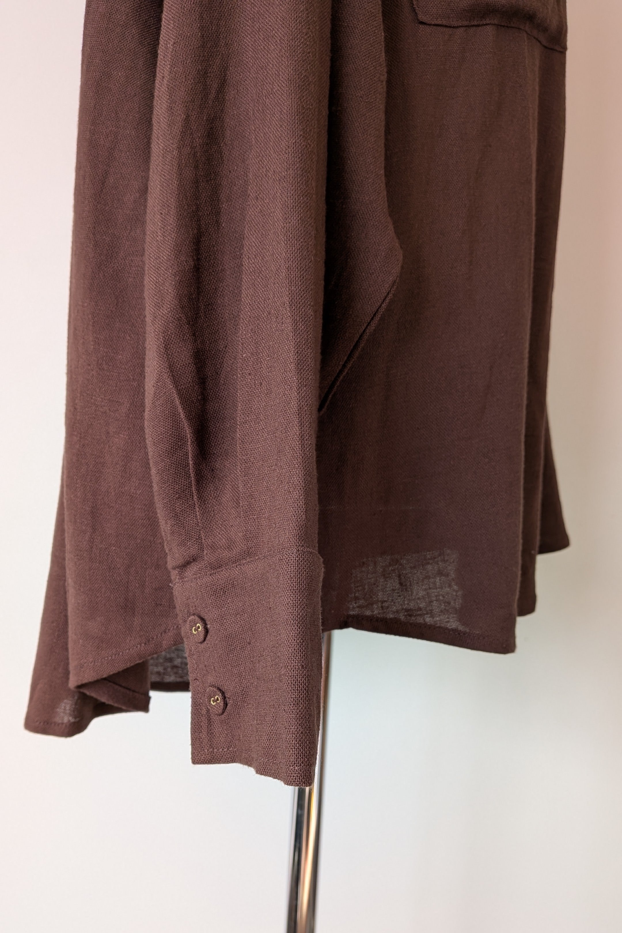 Cools Club Aries Shirt in Coffee Linen Size 14 BNWT RRP $129