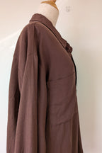 Cools Club Aries Shirt in Coffee Linen Size 14 BNWT RRP $129