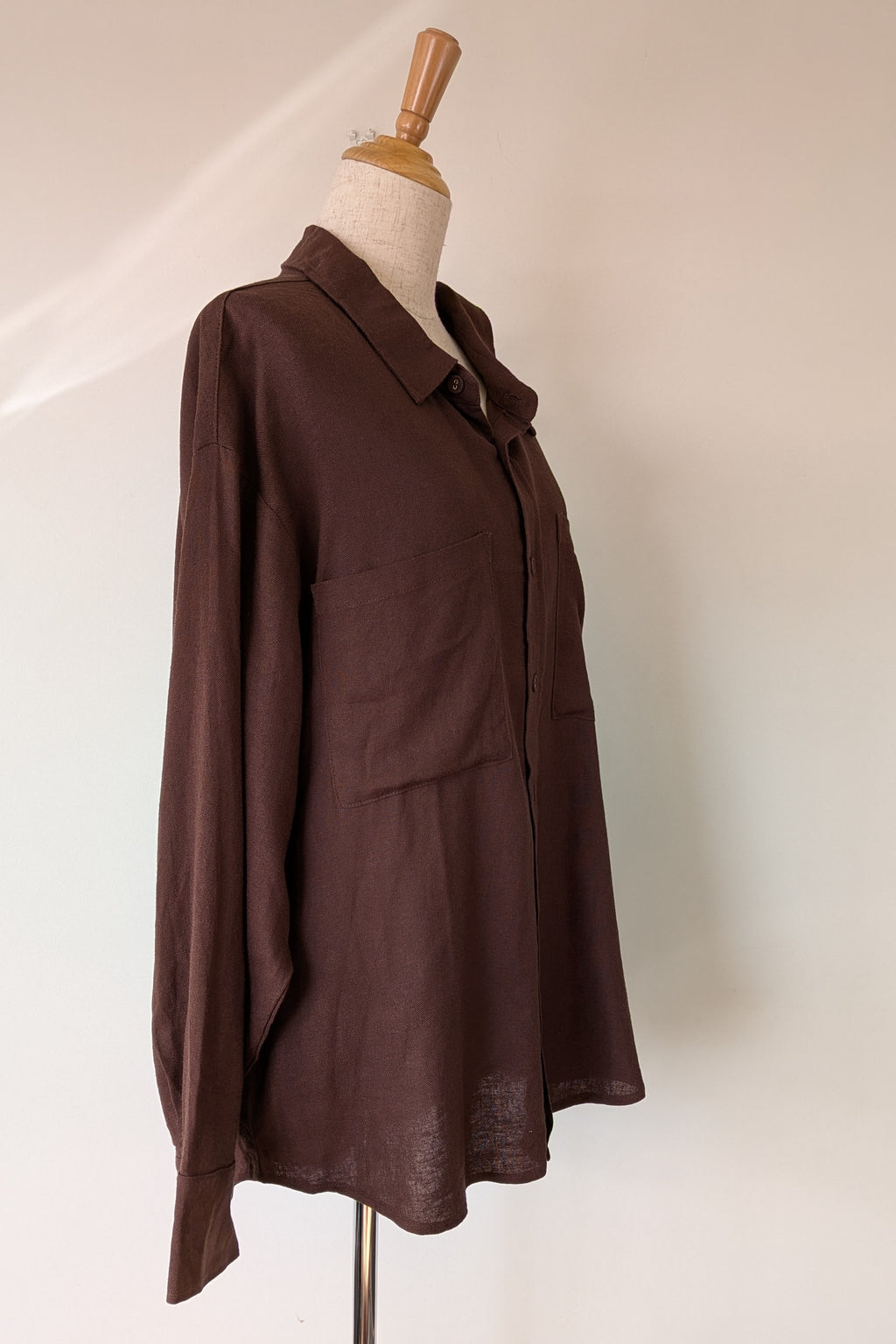 Cools Club Aries Shirt in Coffee Linen Size 14 BNWT RRP $129