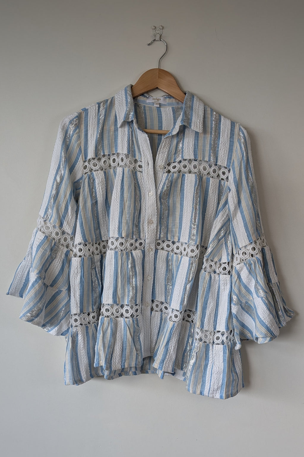 Azure and Indigo Aluna Swing Shirt Size XS BNWOT RRP $159